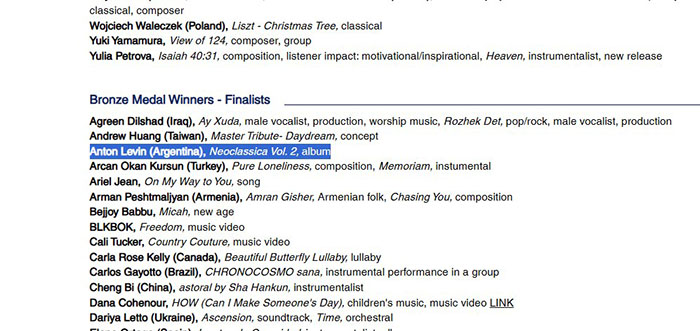 Global Music Awards: March 2025 - Bronze Medal